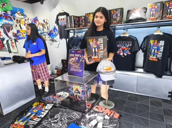 Voltes V × Cosmonauts collection in store: T-shirts, caps and a collector display
